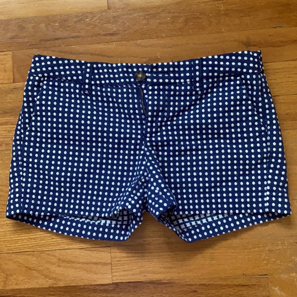 Navy Blue Polka Dot Shorts